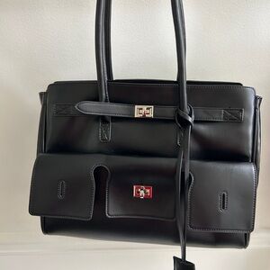 Black cargo tote